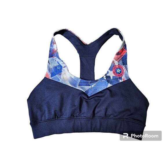 Her Universe Marvel Captain America Sports Bra - Picture 1 of 5
